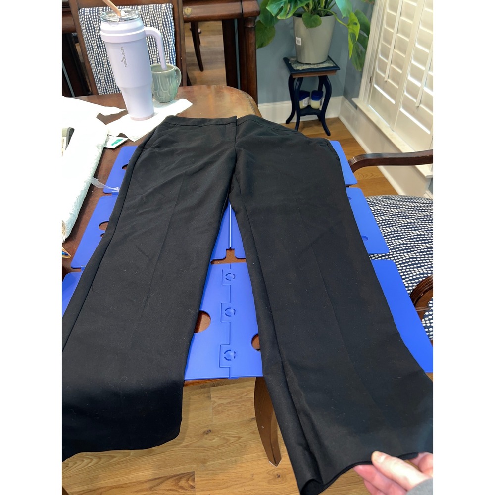 Chicos So Slimming Juliet Pants Womens 1 Short Black Straight Leg Trousers